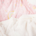 OLIVIA ROCCO Rainbow Unicorn Glow In The Dark Teddy Fleece Duvet Set For Kids Super Soft