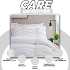 OLIVIA ROCCO Ruched White Microfibre Duvet Cover Set With Pillowcases Ruffle Bedding