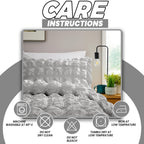 OLIVIA ROCCO Soho Grey Microfibre Duvet Cover Set With Pillowcases Quilted Super Soft