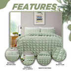 OLIVIA ROCCO Soho Sage Green Microfibre Duvet Cover Set With Pillowcases Easy Care