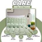 OLIVIA ROCCO Soho Sage Green Microfibre Duvet Cover Set With Pillowcases Easy Care