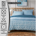 OLIVIA ROCCO Versailles Teal Printed Duvet Cover Set Reversible Quilted s Breathable