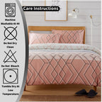 OLIVIA ROCCO Havanna Geo Reversible Luxury Cotton Blend Duvet Cover Set With Pillowcases
