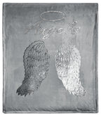 OLIVIA ROCCO Angel Wings Teddy Fleece Duvet Set Pink White Grey Super Soft Faux Fur