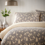 OLIVIA ROCCO Woodland Animals Teddy Fleece Duvet Set With Reversible Sherpa Winter