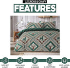 OLIVIA ROCCO Stag Printed Reversible Polycotton Duvet Cover Set Easy Care Single Double