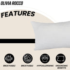 OLIVIA ROCCO Air Flow Pillow Hotel Quality Anti Snore Side Sleeper Premium Fibre Filling