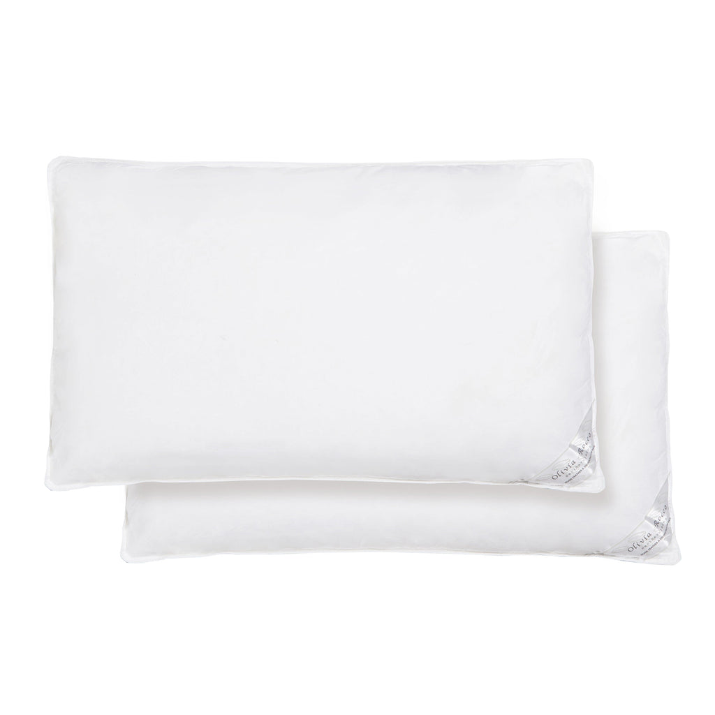 OLIVIA ROCCO 2 Pack Hypoallergenic Duck Feather And Down Pillows Hotel Quality Comfort