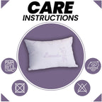OLIVIA ROCCO Lavender Infused Microfibre Hotel Pillow Medium Support Hypoallergenic Side