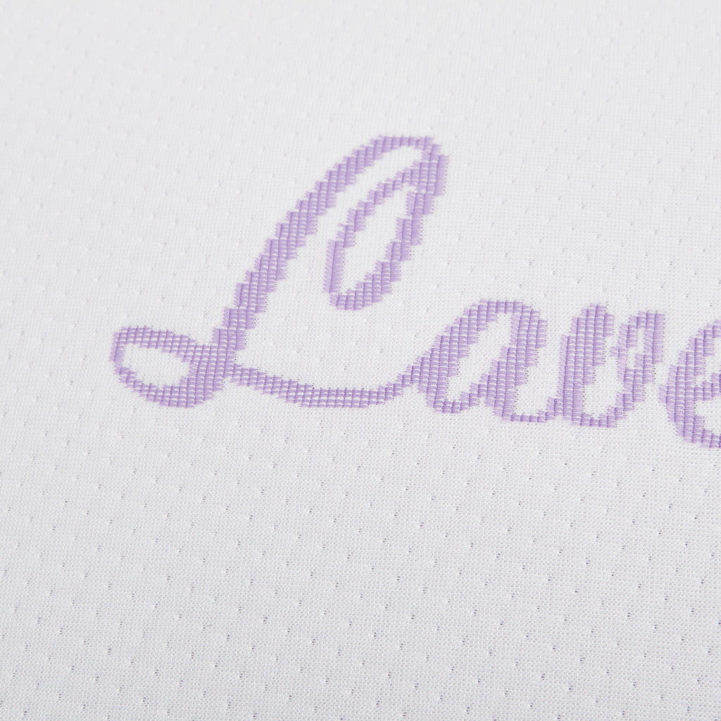 OLIVIA ROCCO Lavender Infused Microfibre Hotel Pillow Medium Support Hypoallergenic Side
