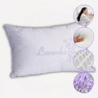 OLIVIA ROCCO Lavender Infused Microfibre Hotel Pillow Medium Support Hypoallergenic Side