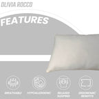 OLIVIA ROCCO Memory Foam Pillow Medium With Luxury Premium Fibre Filling Orthopaedic