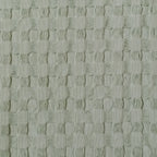 OLIVIA ROCCO Florian Checked Throw Blanket Sage Green 100% Cotton Bedspread For Sofas