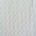 OLIVIA ROCCO Florian Checked Throw Blanket White 100% Cotton Bedspread For Sofa And Bed