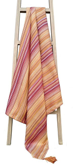 OLIVIA ROCCO Mia Bohemian Throw Blanket Tribal Striped Pattern Tasselled Edges for Sofas and Beds