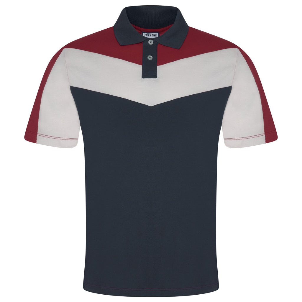 Evryone Contrast Stripe Polo Shirt
