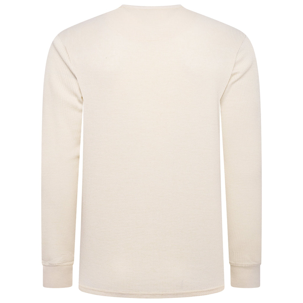 One Brand Crew Neck Waffle Knit T-Shirt