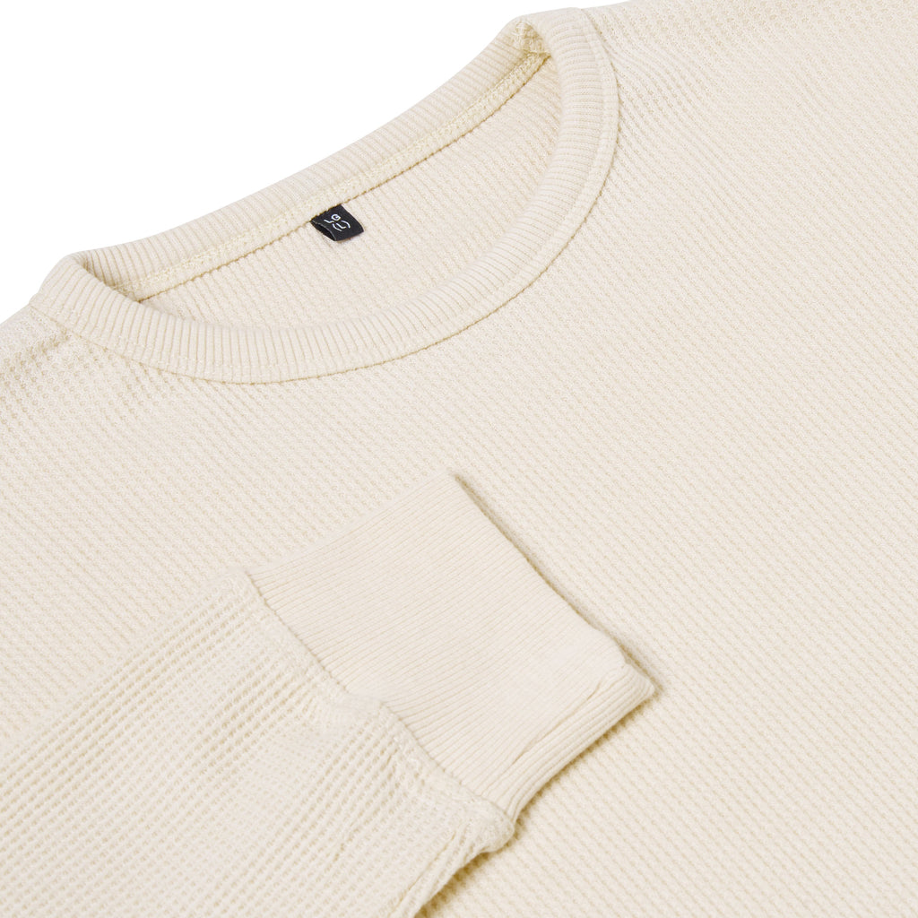One Brand Crew Neck Waffle Knit T-Shirt
