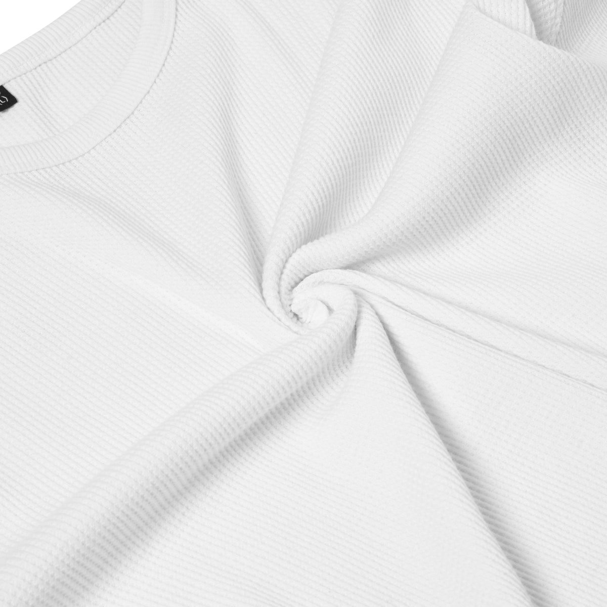 One Brand Crew Neck Waffle Knit T-Shirt