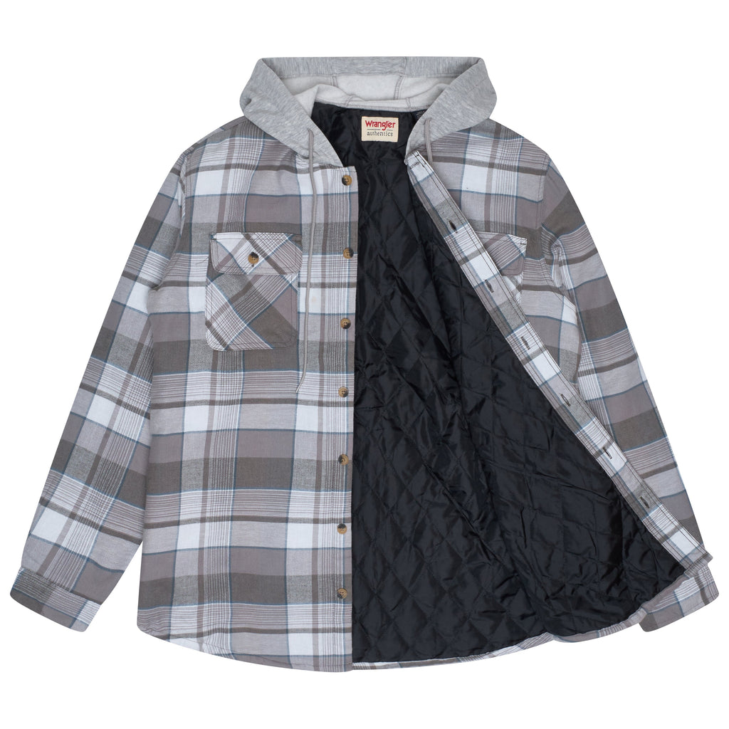 Wrangler Padded Hooded Shirt Jacket