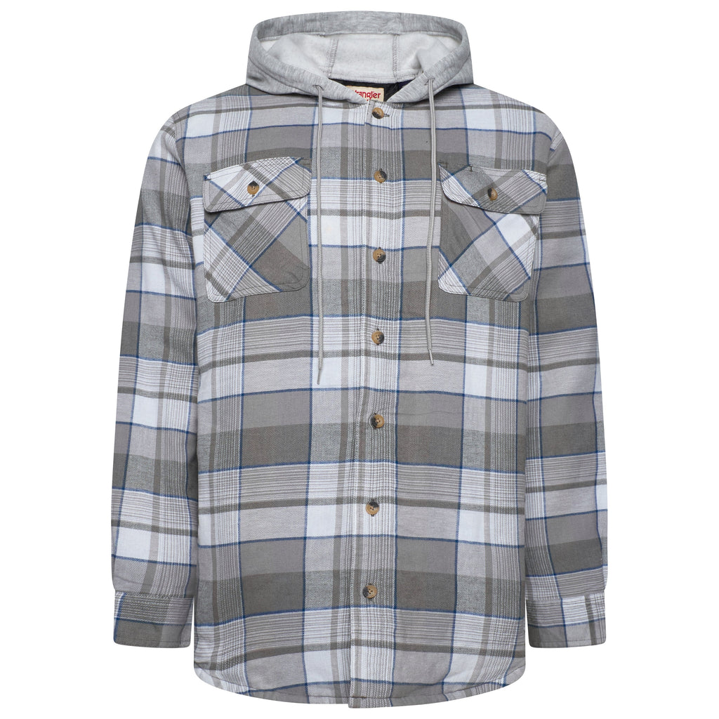 Wrangler Padded Hooded Shirt Jacket