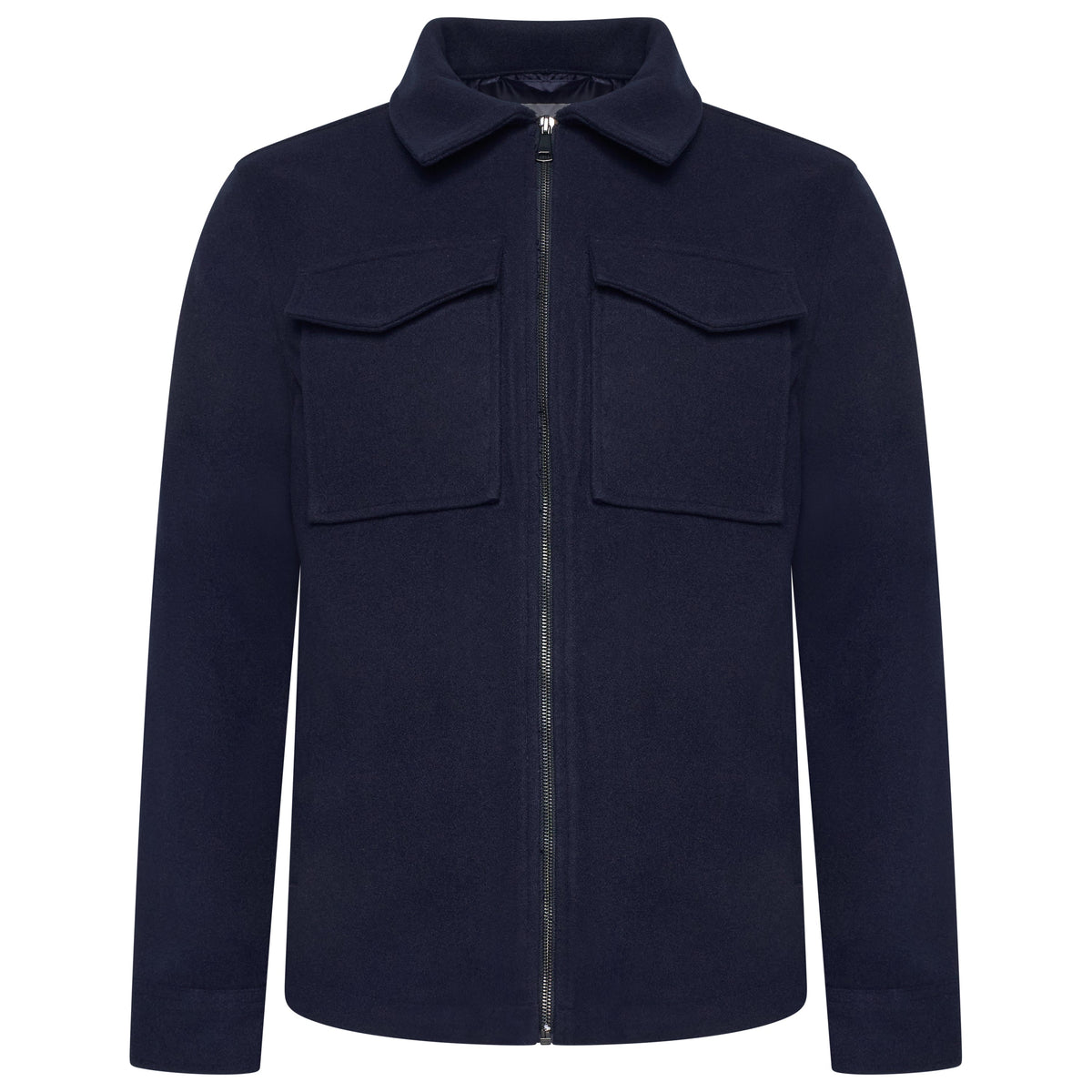 Brushed Winter Jacket with Pockets