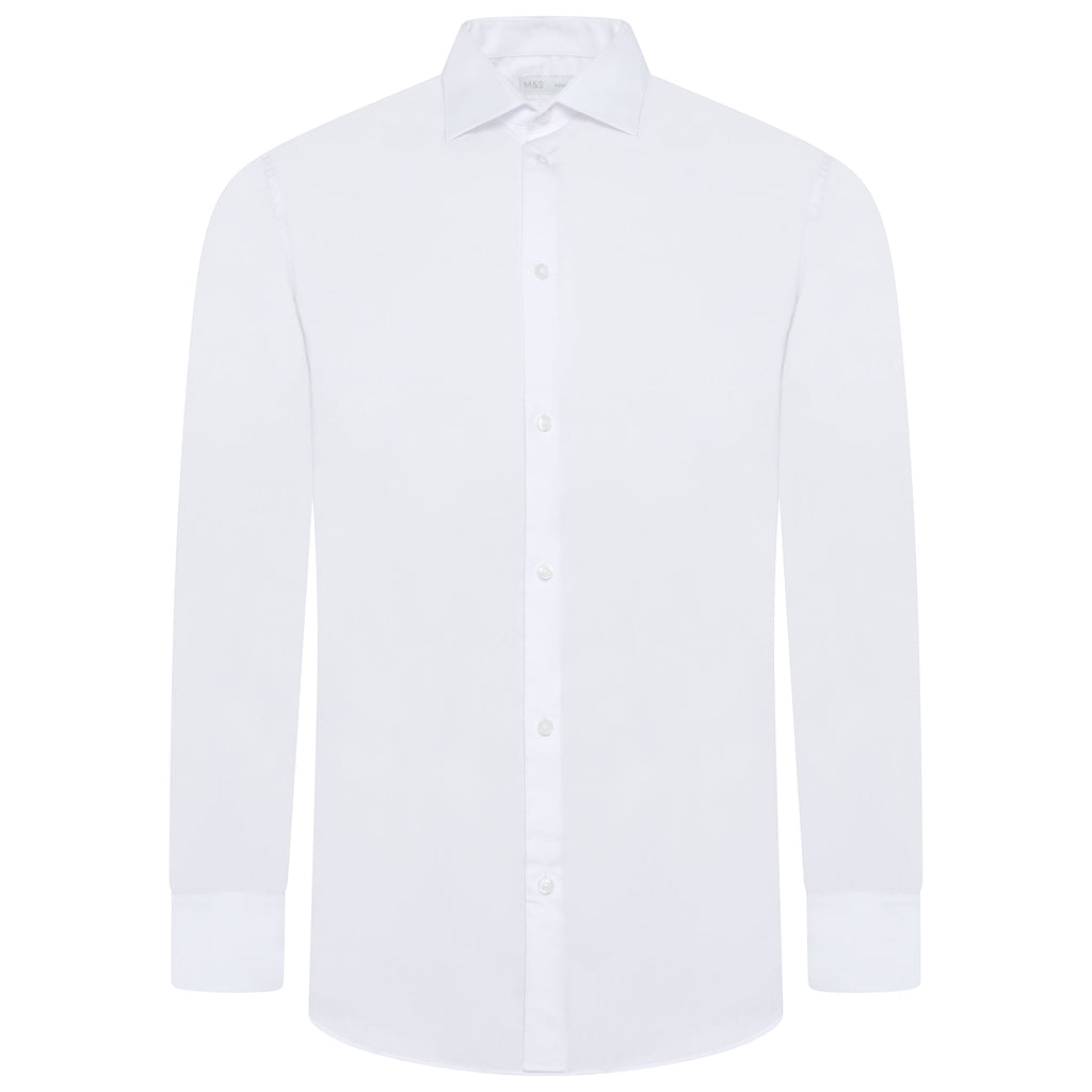 M&S Regular Fit Easy Iron Pure Cotton Shirt