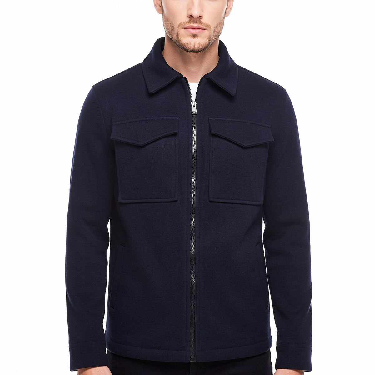 Brushed Winter Jacket with Pockets
