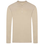Henley Waffle Knit Long Sleeve Top