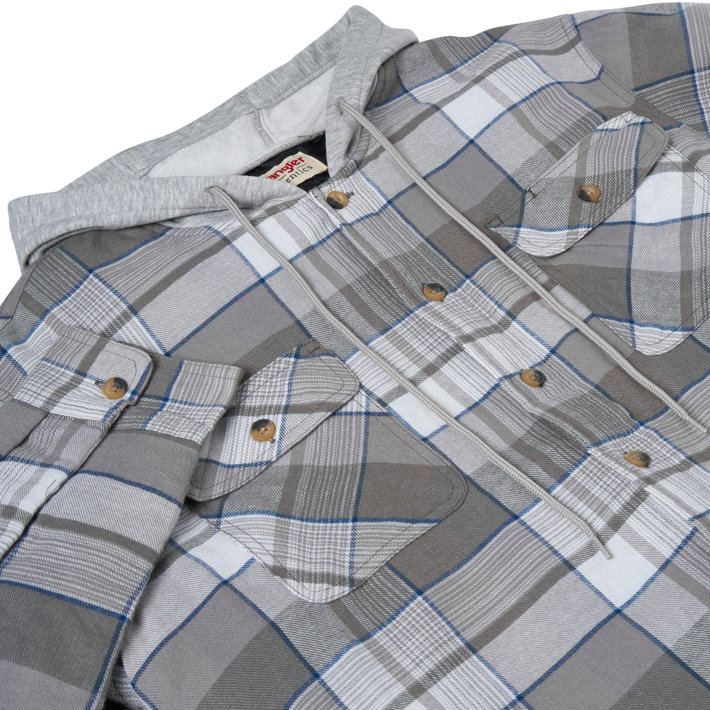 Wrangler Padded Hooded Shirt Jacket