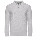 Crew Clothing Company Cable Knit Button Neck Jumper