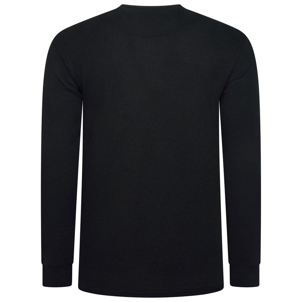 One Brand Crew Neck Waffle Knit T-Shirt