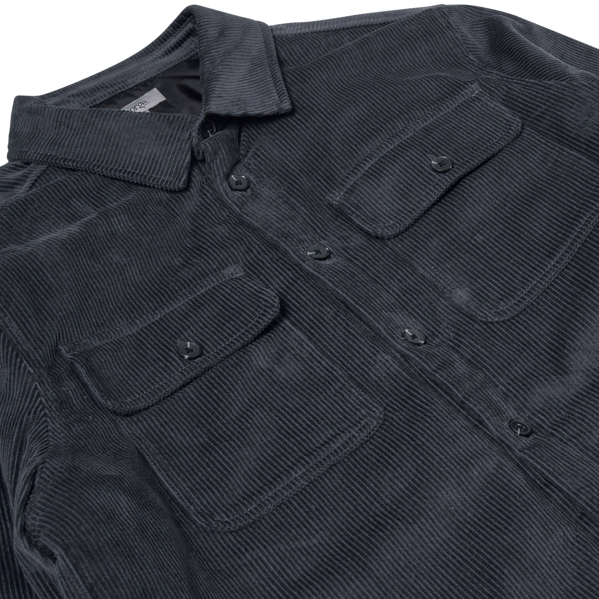 Corduroy Padded Jacket With Pockets