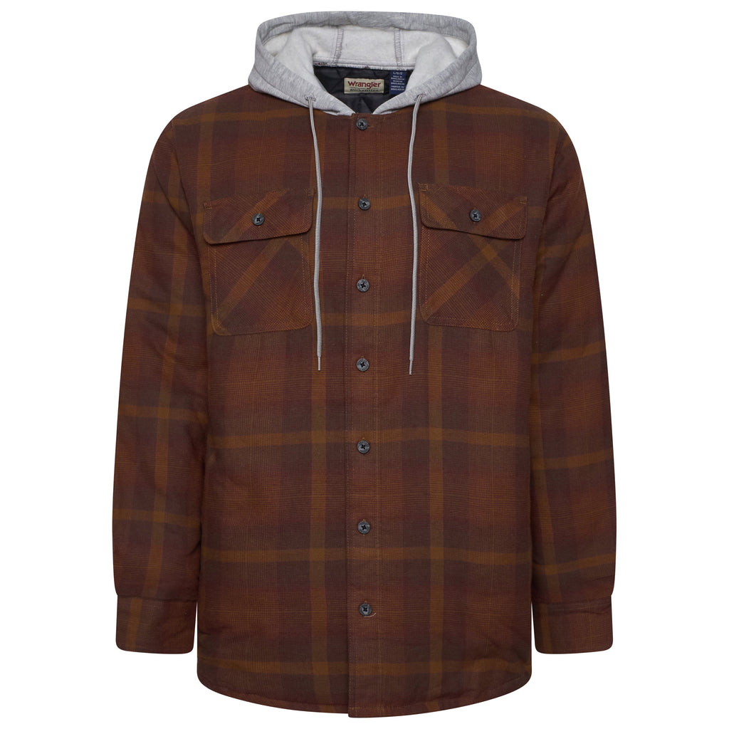 Wrangler Padded Hooded Shirt Jacket