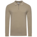 Contempo Half Zip Stretch Ribbed Polo Jumper