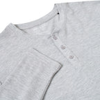 Henley Waffle Knit Long Sleeve Top