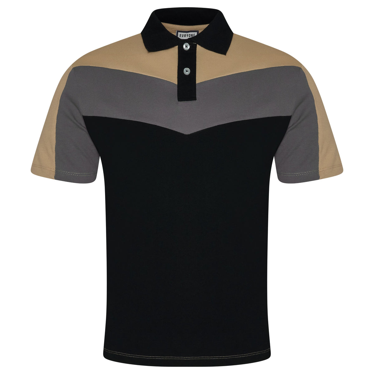 Evryone Contrast Stripe Polo Shirt