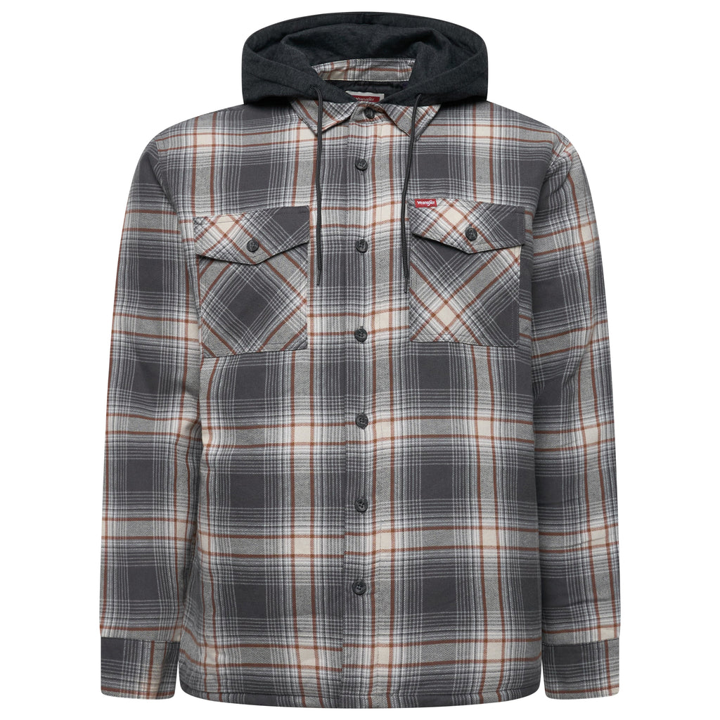 Wrangler Hooded Padded Overshirt Jacket