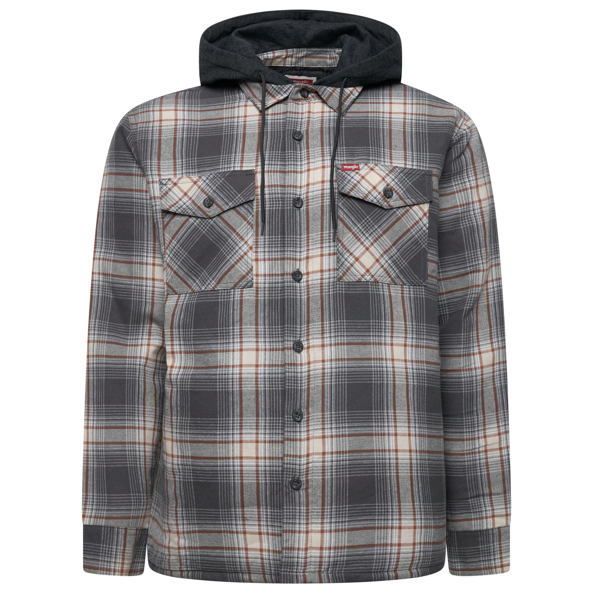 Wrangler Hooded Padded Overshirt Jacket