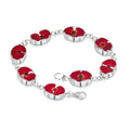 Poppy Charm Oval Charm Bracelet