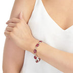 Poppy Charm Oval Charm Bracelet