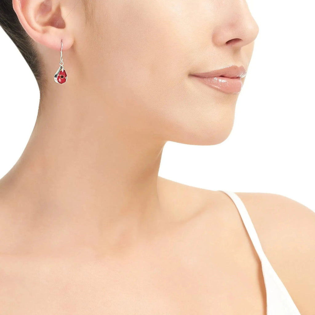 Poppy Teardrop Dangle Drop Earrings
