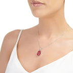Poppy Oval Pendant Necklace