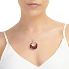 Poppy Round Pendant Necklace
