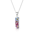 Purple Haze Vertical Bar Pendant Necklace