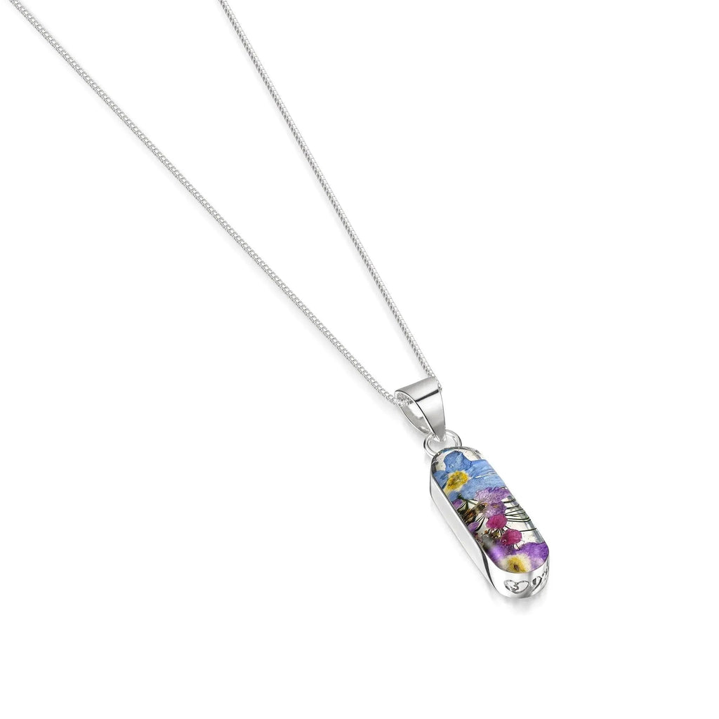 Purple Haze Vertical Bar Pendant Necklace