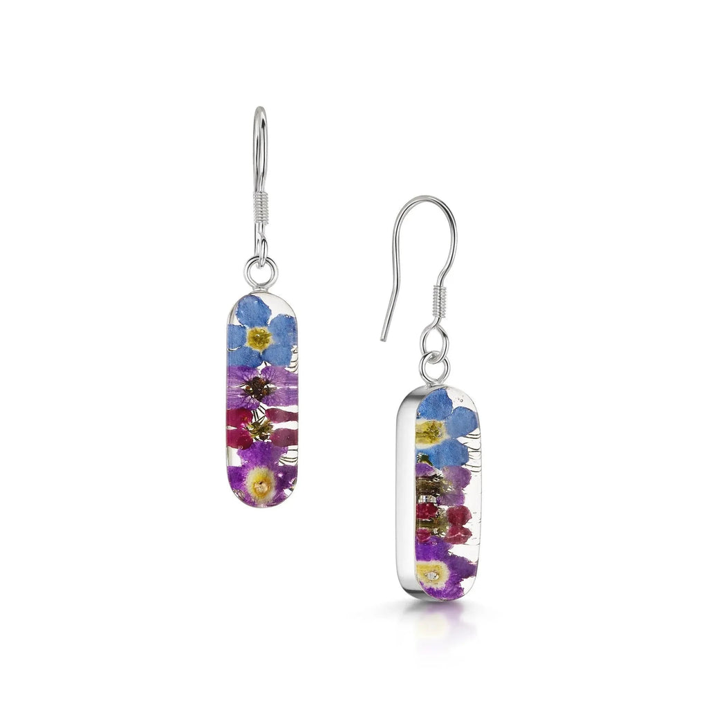 Purple Haze Vertical Bar Drop Earrings