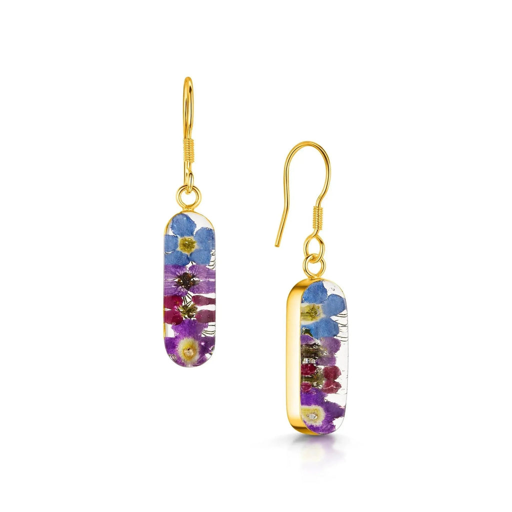 Purple Haze Vertical Bar Drop Earrings