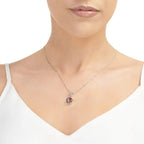 Mixed Flower Round Pendant Necklace