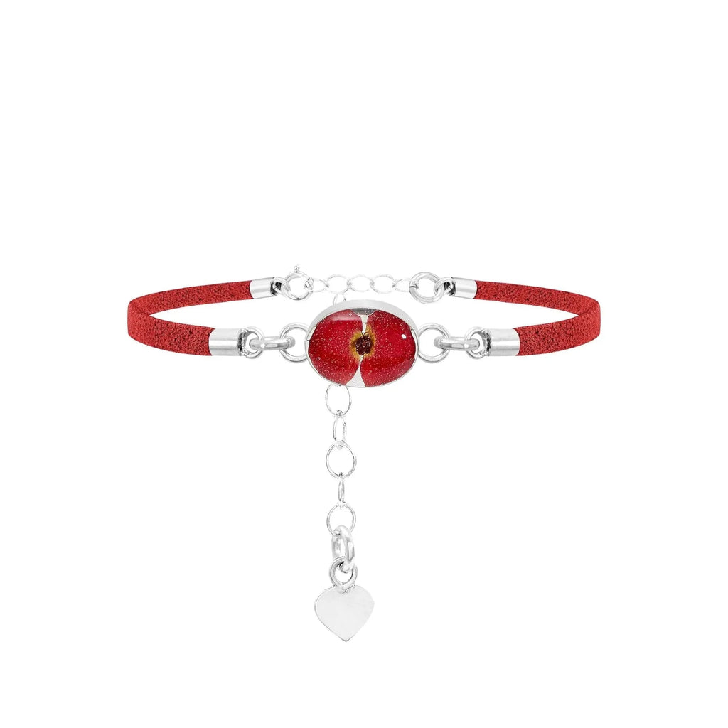 Poppy Oval Bracelet Vegan Suede